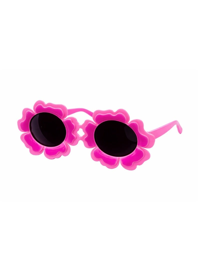 Party Time Flower Party Glasses for Kids Pink 1 Pc - Image 1