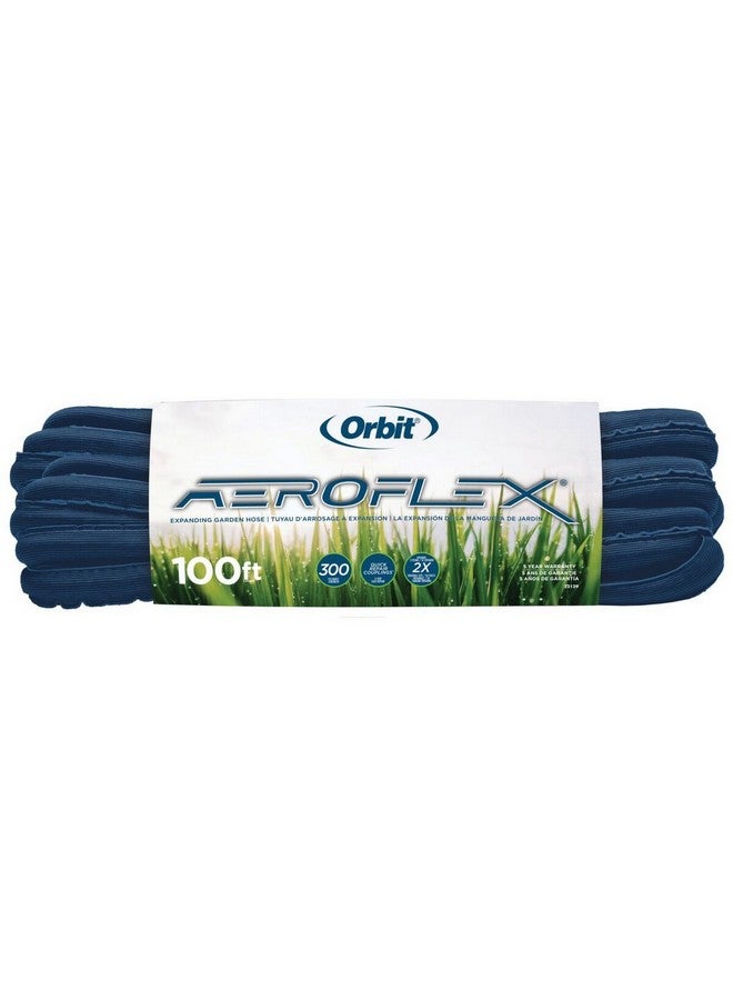 ORBIT Aeroflex Expandable Garden Water Hose Blue 5/8 Inch x 100 ft 22129 - Image 1