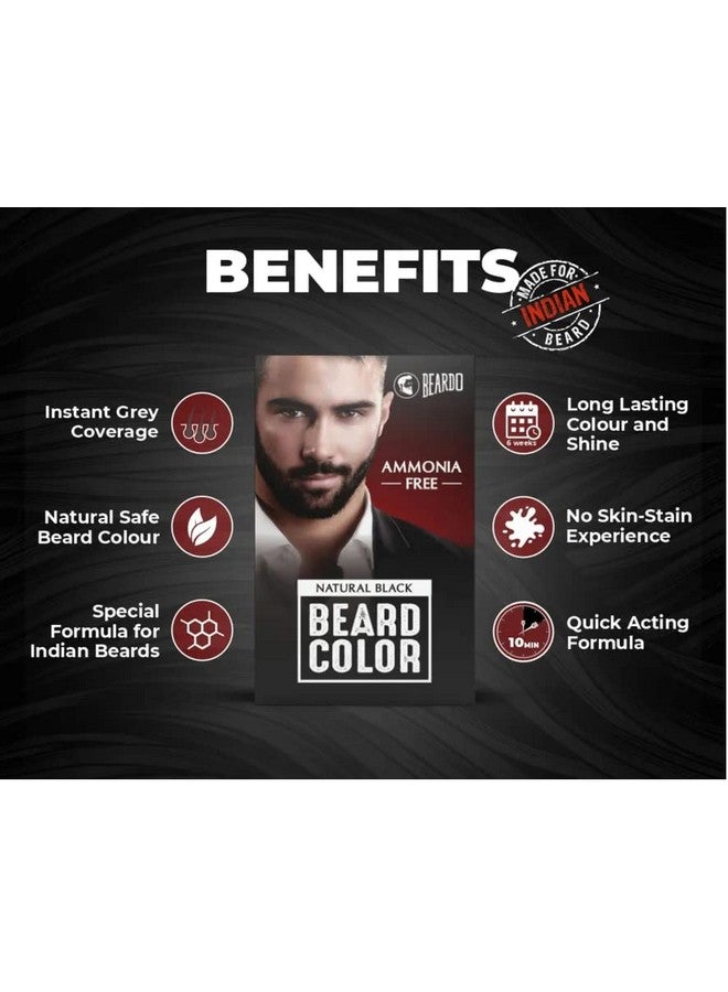 BEARDO Natural Black Beard Color For Men 60Ml With Godfather Beard Wash 100Ml (Pack Of 2) - Image 4