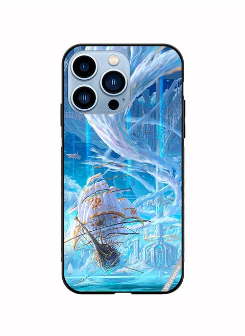 Protective Case Cover For Apple iPhone 13 Pro Castle With Clouds Design Multicolour