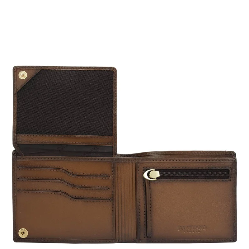 Da Milano Cognac Cognac Bifold Leather Mens Wallet for Men | Best Price UAE