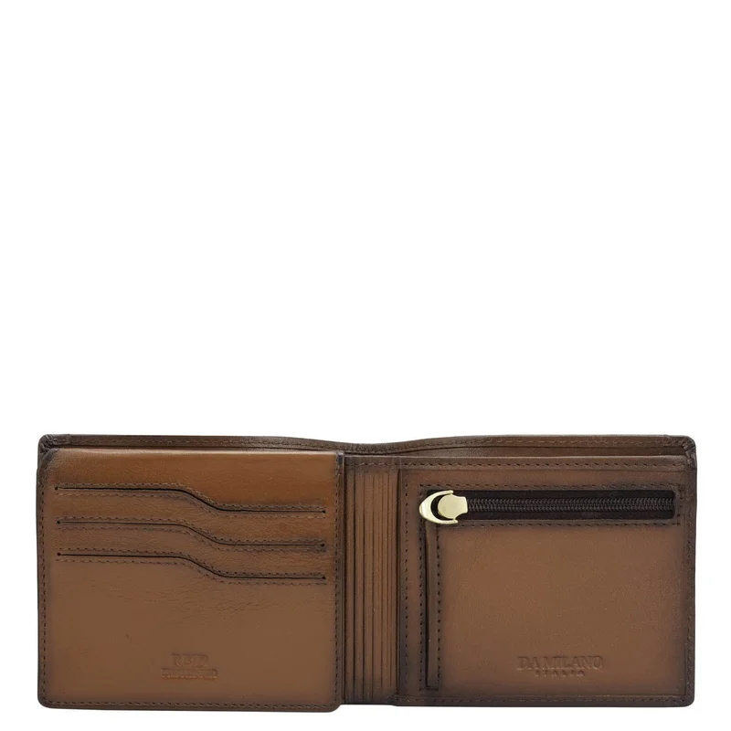 Da Milano Cognac Cognac Bifold Leather Mens Wallet for Men | Best Price UAE