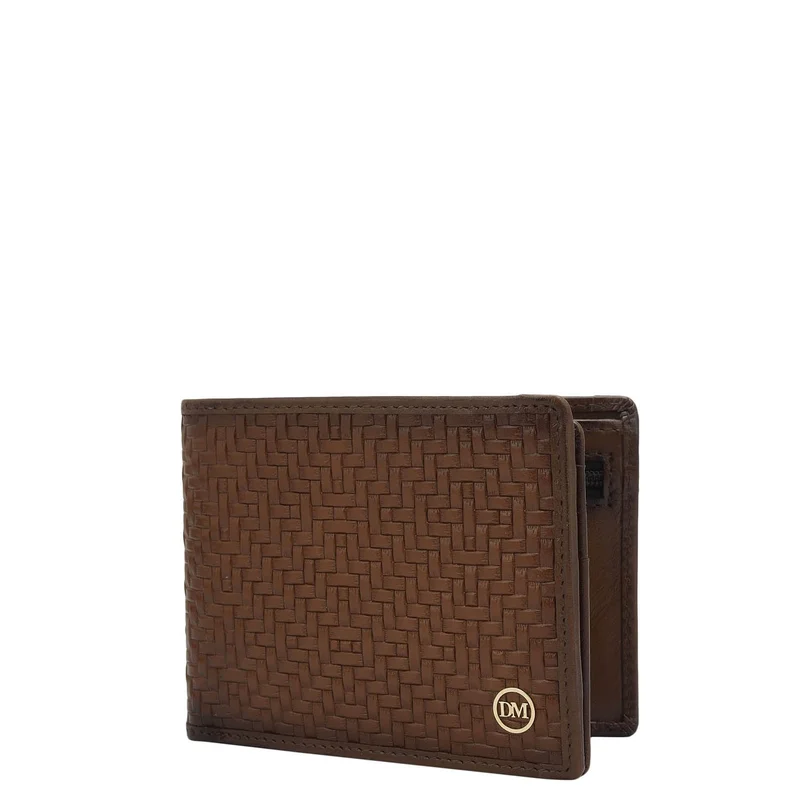 Da Milano Cognac Cognac Bifold Leather Mens Wallet for Men | Best Price UAE