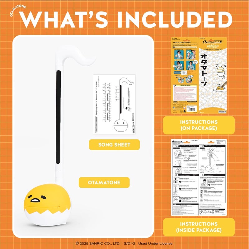 Otamatone إصدار خاص من سانريو (غوديتاما) - آلة موسيقية إلكترونية ممتعة من نوع سينثسايزر من مايوا دينكي (مرخصة رسمياً) [تشمل ورقة الأغاني وتعليمات باللغة الإنجليزية] - Image 5