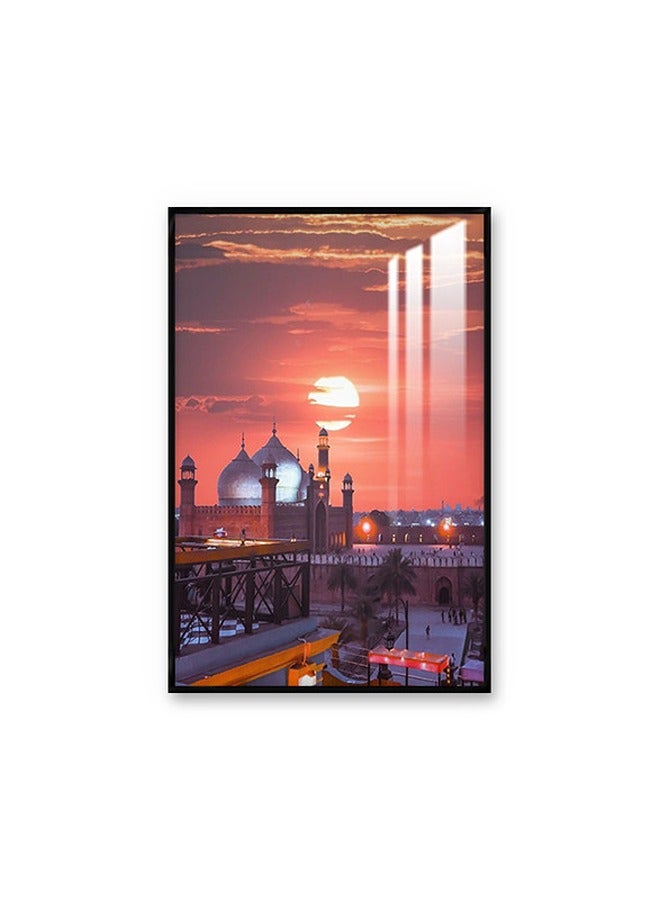 ماركتنا لوحة جدارية120×80سم مع برواز أسود وطبقة اكريلك شفاف بتصميم إسلامي - Image 2