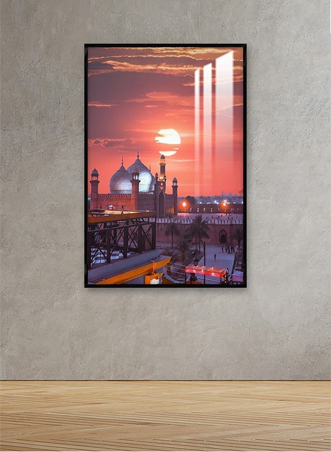 ماركتنا لوحة جدارية120×80سم مع برواز أسود وطبقة اكريلك شفاف بتصميم إسلامي - Image 1