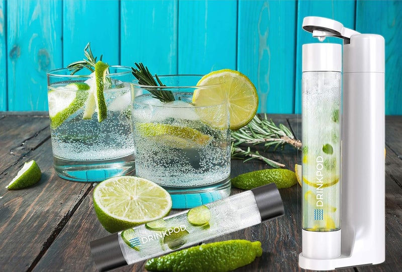 DRINKPOD Fizzpod Sparkling Water Maker Soda Maker Infused Fruits Soda Maker Machine for Carbonating with 1L Carbonating Bottle, Seltzer Fizzy Water Maker, Includes 3 x 1l Carbonating Bottle Compatible with 60L CO2 Carbonator - Image 5