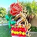 KHC-KHF Roseballoons flowerballoon 6pcs 37in Giant Rose Foil Balloons Red Flower Balloon Valentines Day Balloon for Birthday Wedding Valentines Day Flower Theme Party Decoration - Image 4