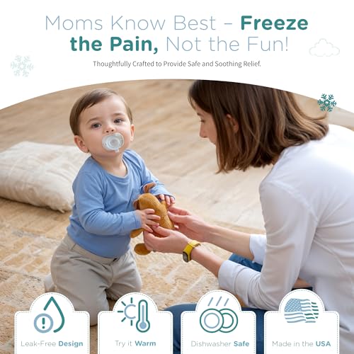 Nippii Freezable Orthodontic Pacifier for Teething - Orthodontic Design Teething Pacifier for Baby Teething Relief - Medical Grade Silicone Pacifier - Image 3
