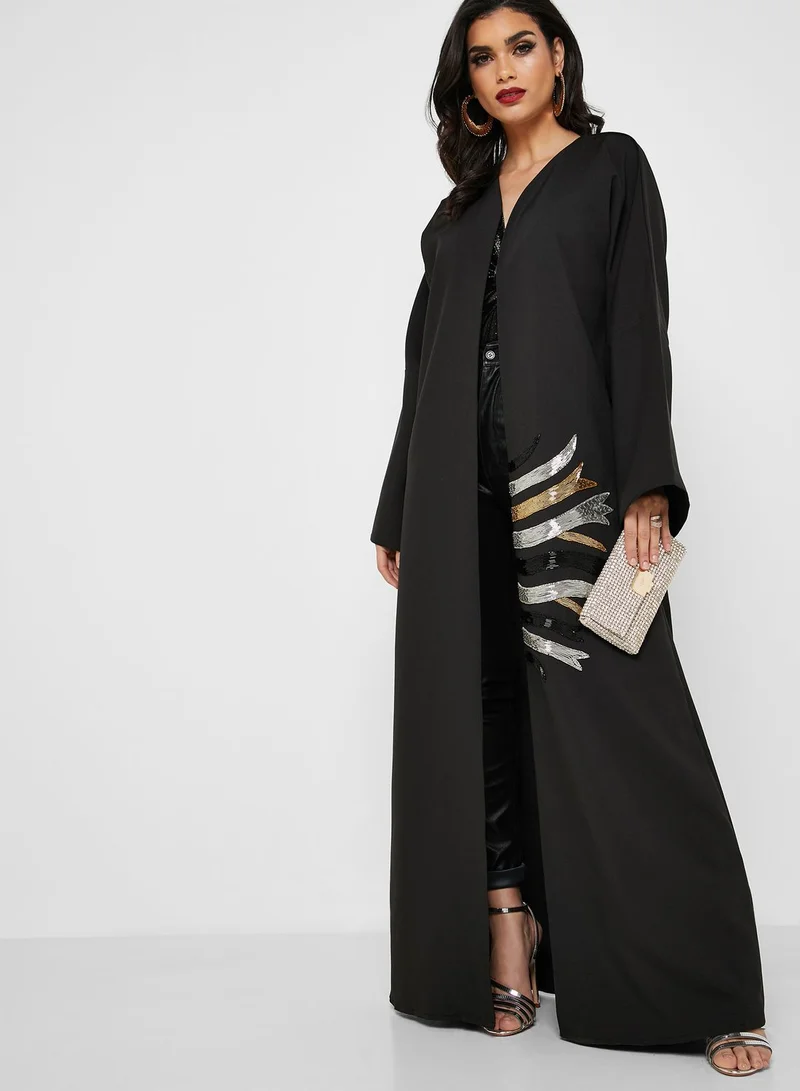 hayas closet Multicolor Embellished Abaya