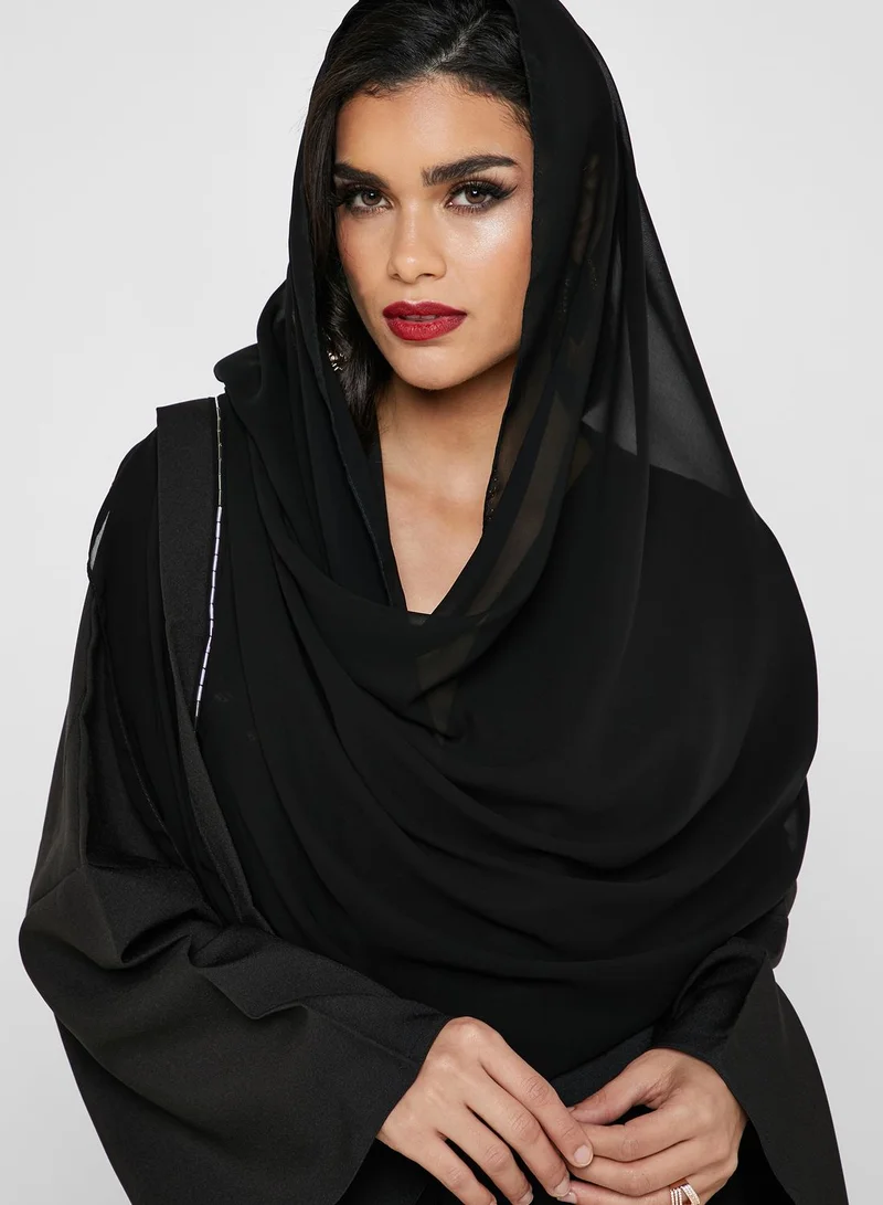 hayas closet Multicolor Embellished Abaya