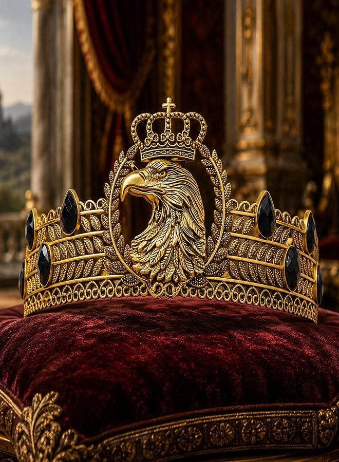 YOUlDIANZI تاج رجالي ووشاح عيد ميلاد من YOUlDIANZI، تاج رجالي ملكي، تاج أمير رجالي، إكسسوارات شعر ملكية من العصور الوسطى لحفلات أعياد الميلاد والحفلات الراقصة والهالوين - Image 2