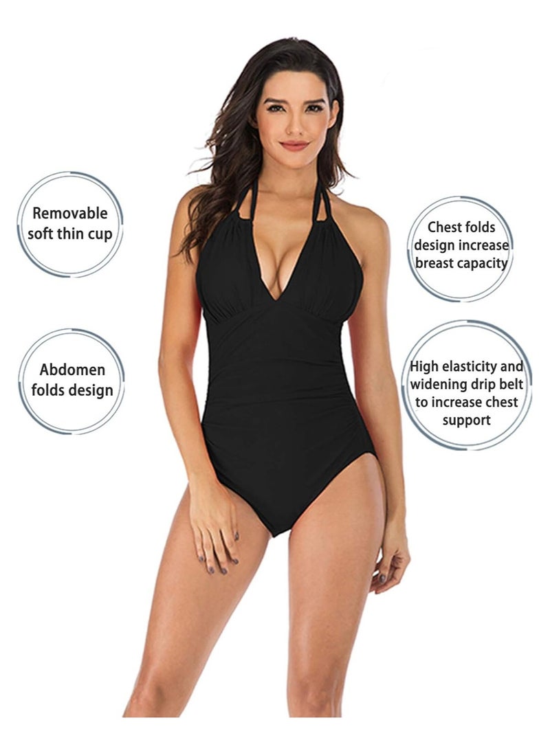 Generic - Women's One Piece Swimsuit, Deep Cut Bikini, Bandeau Bathing Suits, Slimming Twist Swimwear, Body Shape Cover, with 2 ways to wear - Image 1