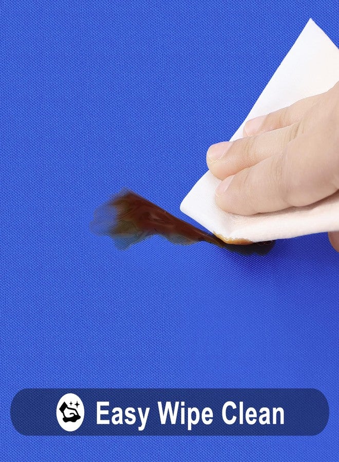 smiry مفرش طاولة مستطيل سمييري، مفرش طاولة فينيل مدعوم بالفانيلا مرن لطاولات قابلة للطي بطول 6 أقدام، أغطية طاولات مقاومة للماء وسهلة التنظيف للاستخدام الداخلي والخارجي، للنزهات والتخييم (أزرق، 30"x72") - Image 5