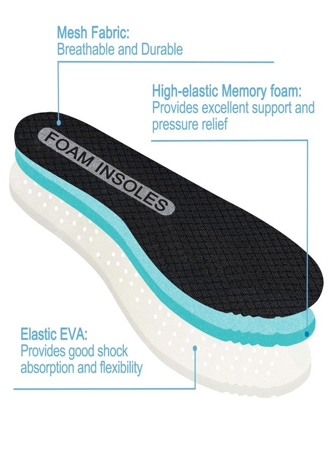 Endoto Memory Foam Insoles for Skechers Kids Slip Shoes, Replacement Children Insole Inserts for Sport Sneakers Boots Foot Comfort(Size:US Big Kids 4-EU36) - Image 3
