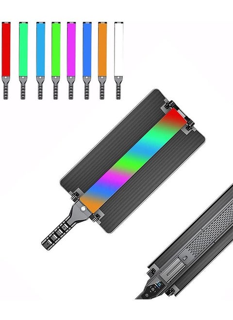 Padom RGB Hand-held LED Video Light, live streaming atmosphere light Stick Photography Light 9 Colors with foldable light barrier And Remote Control