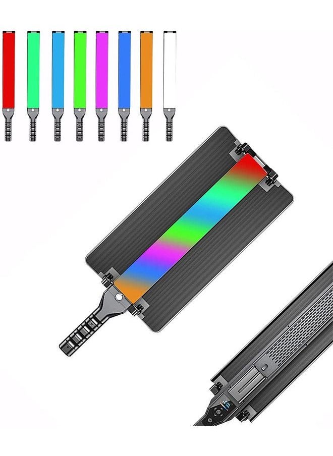 PADOM - Padom RGB Hand-held LED Video Light, live streaming atmosphere light Stick Photography Light 9 Colors with foldable light barrier And Remote Control - Image 1