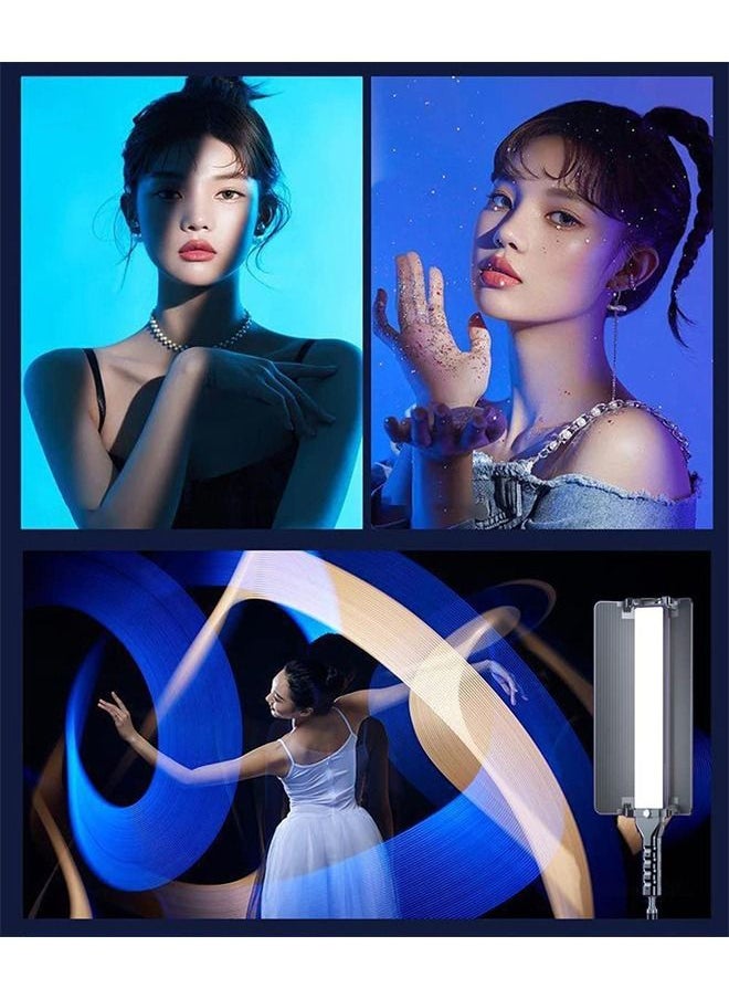 PADOM - Padom RGB Hand-held LED Video Light, live streaming atmosphere light Stick Photography Light 9 Colors with foldable light barrier And Remote Control - Image 1