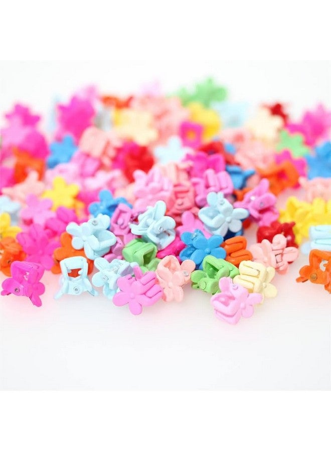 Belicia Belicia 100pcs PREMIUM Mini Claw Hair Clips Flower, Flower Hair Bangs Pin Hair Accessories Barrattes Hair Clips for Baby Girls Kids Children Women - Image 4
