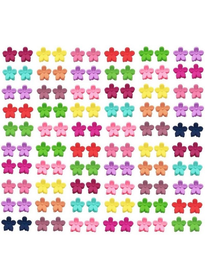 Belicia Belicia 100pcs PREMIUM Mini Claw Hair Clips Flower, Flower Hair Bangs Pin Hair Accessories Barrattes Hair Clips for Baby Girls Kids Children Women - Image 1