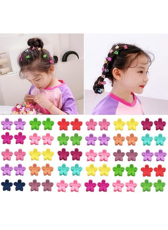Belicia Belicia 100pcs PREMIUM Mini Claw Hair Clips Flower, Flower Hair Bangs Pin Hair Accessories Barrattes Hair Clips for Baby Girls Kids Children Women - Image 3