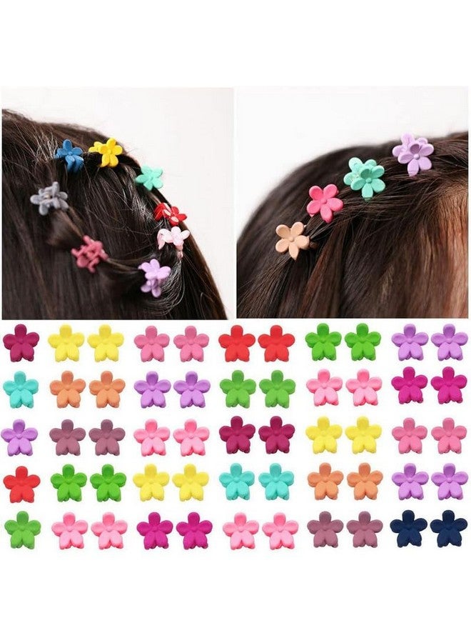 Belicia Belicia 100pcs PREMIUM Mini Claw Hair Clips Flower, Flower Hair Bangs Pin Hair Accessories Barrattes Hair Clips for Baby Girls Kids Children Women - Image 2