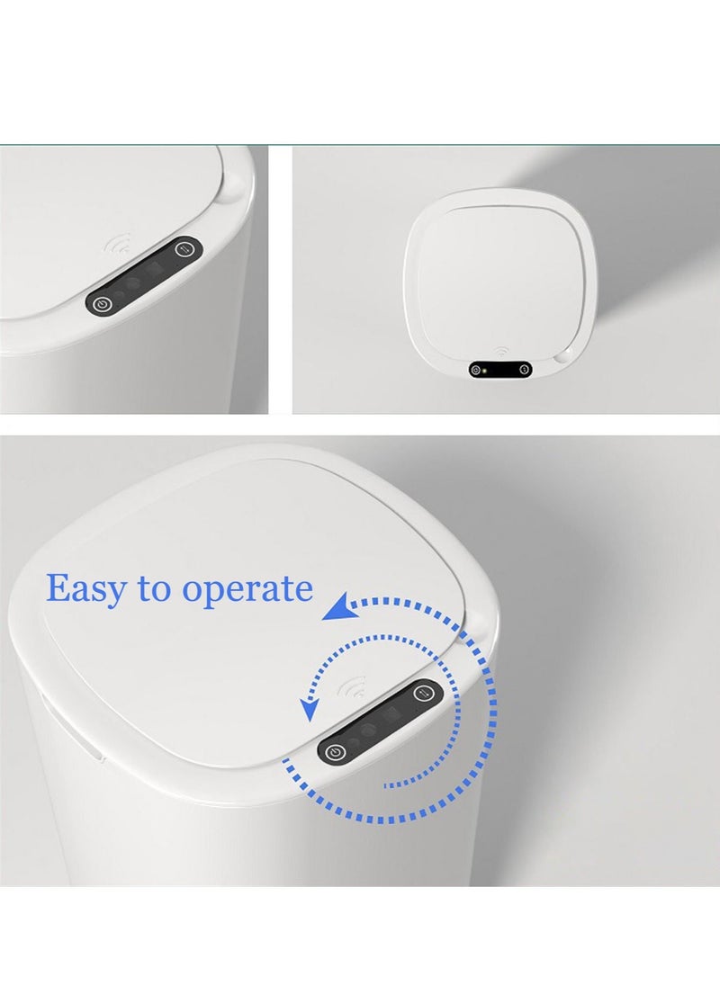 Arabest - Automatic Dustbin Smart Trash Can Motion Infrared Sensor with Lid 12 Liters for Bathroom Bedroom Office Home - Image 1