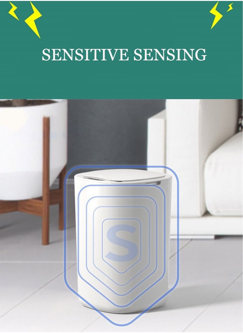 Arabest - Automatic Dustbin Smart Trash Can Motion Infrared Sensor with Lid 12 Liters for Bathroom Bedroom Office Home - Image 1
