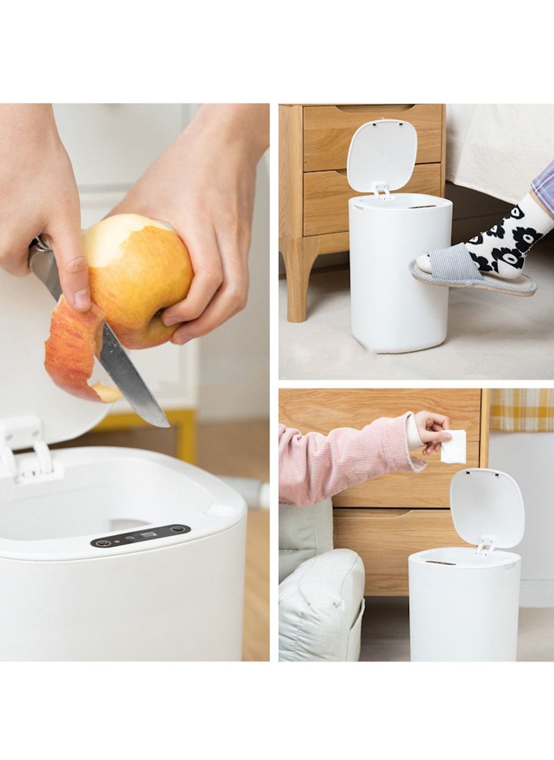 Arabest - Automatic Dustbin Smart Trash Can Motion Infrared Sensor with Lid 12 Liters for Bathroom Bedroom Office Home - Image 1