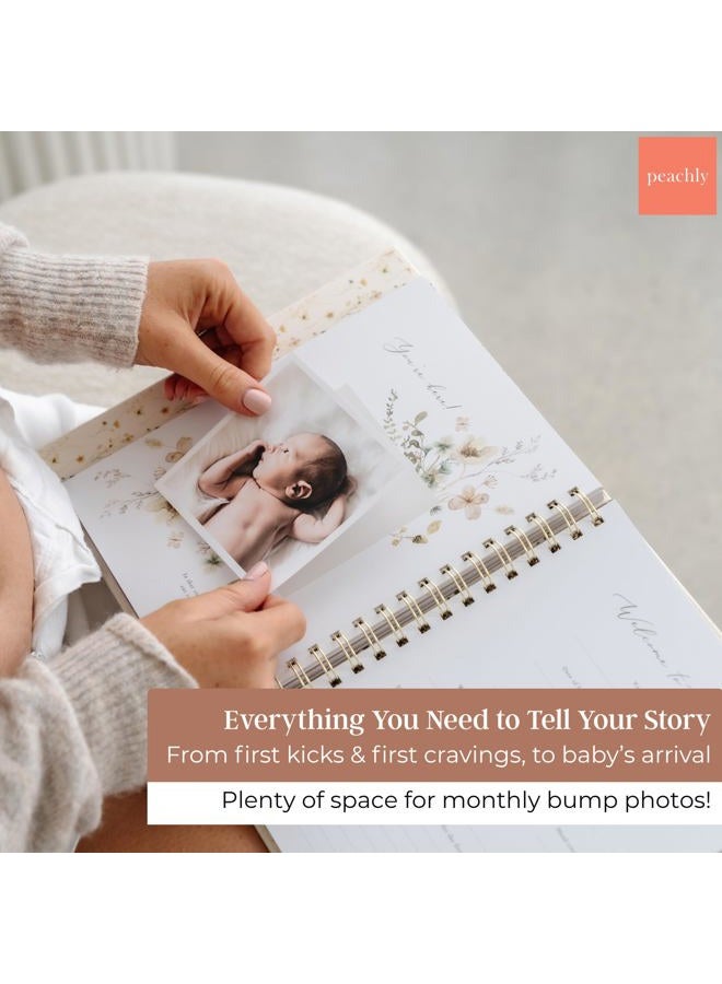Peachly Pregnancy Journal - Linen Book To Capture Every Milestone Must Haves Baby Keepsake Journals For First Time Moms And Experienced (Rust) - Image 3