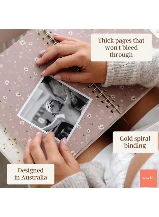 Peachly Pregnancy Journal - Linen Book To Capture Every Milestone Must Haves Baby Keepsake Journals For First Time Moms And Experienced (Rust) - Image 5