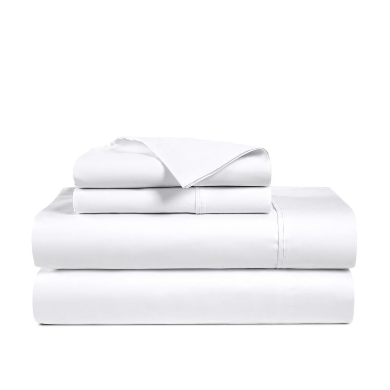 Minor Monkey 1000 Thread Count Egyptian Cotton Sheets King Size White 4 PC Bed Sheet Set Hotel Quality Cooling Bedding Sets Fits 16"" Elasticized Deep Pocket Sateen Weave Sheets - Image 1