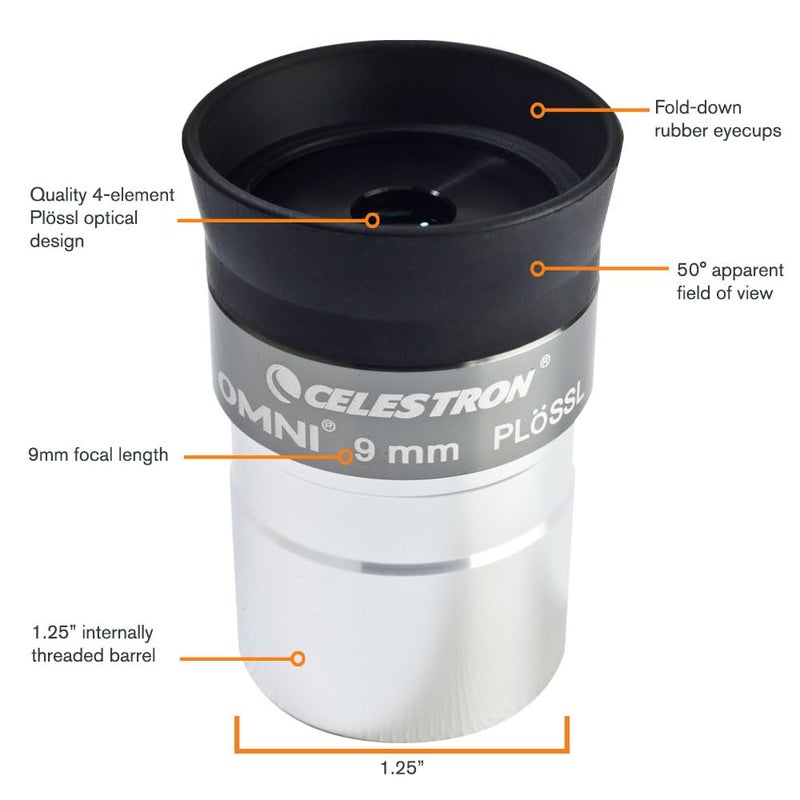 Celestron 93318 1-1/4-9 mm Omni Series Eyepiece - Image 2