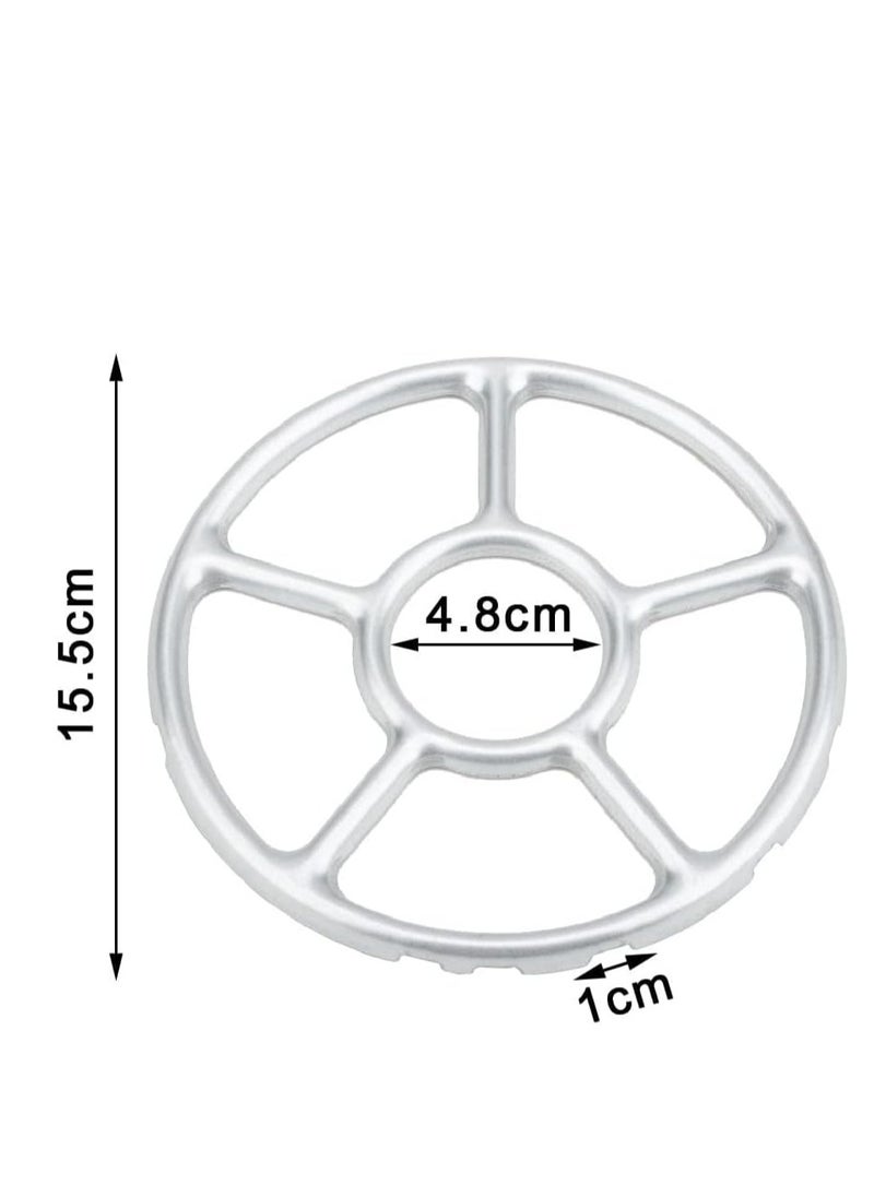 KASTWAVE - 2 Pcs Alloy Multi-Function Gas Ring Reducer Universal Hob Ceramic Pan Supports Alloy Multi-Function Trivets Stove Top Gas Ring Reducer for Cooker Heat Simmer Coffee Pots - Image 1