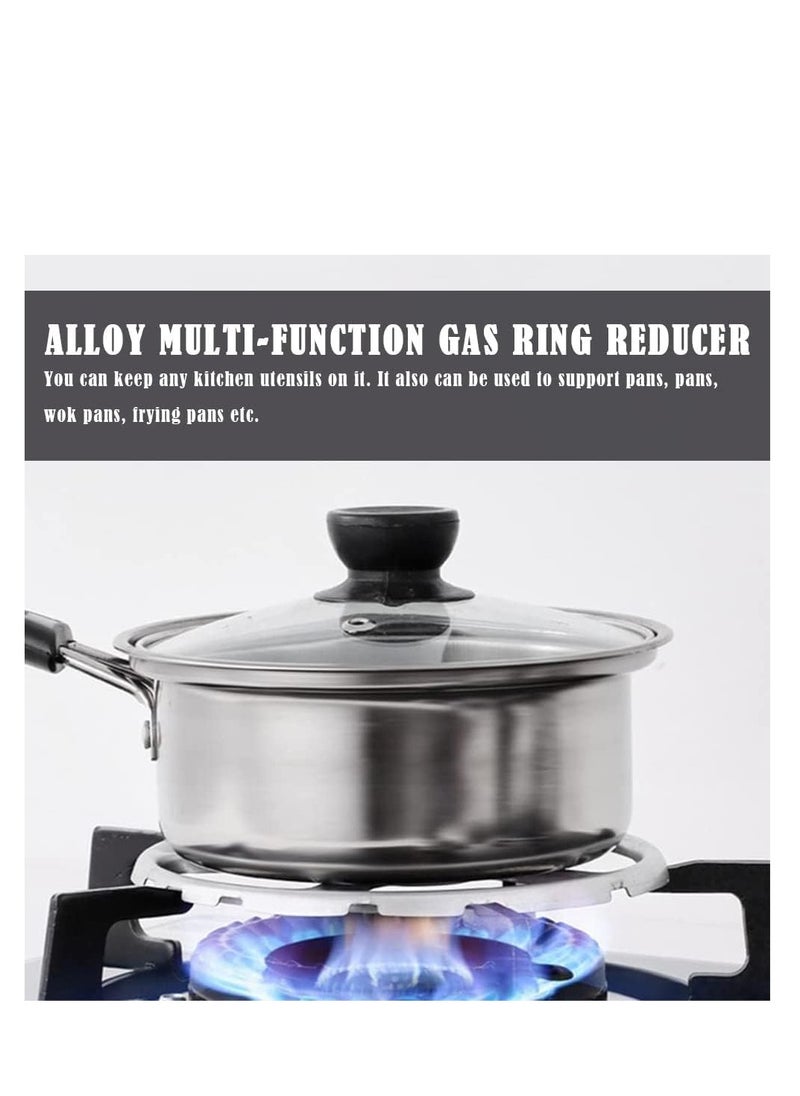 KASTWAVE - 2 Pcs Alloy Multi-Function Gas Ring Reducer Universal Hob Ceramic Pan Supports Alloy Multi-Function Trivets Stove Top Gas Ring Reducer for Cooker Heat Simmer Coffee Pots - Image 1