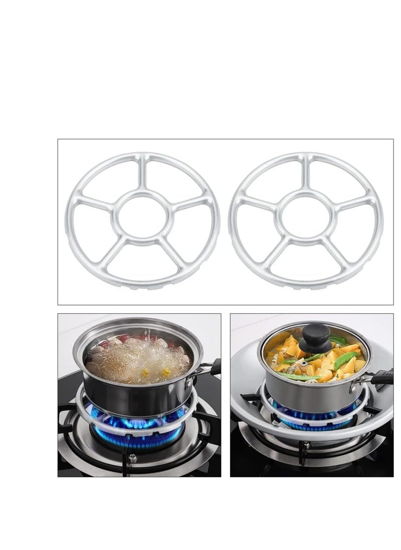 KASTWAVE - 2 Pcs Alloy Multi-Function Gas Ring Reducer Universal Hob Ceramic Pan Supports Alloy Multi-Function Trivets Stove Top Gas Ring Reducer for Cooker Heat Simmer Coffee Pots - Image 1