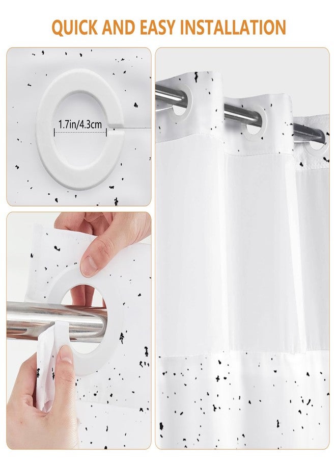 ميهوفوند ستارة حمام هالوين من MEHOFOND بدون خطافات مع بطانة قابلة للتركيب، ستارة حمام بتصميم خفاش بدون خطافات، ستارة حمام بتصميم خفاش أسود طائر، ديكور حمام مرعب للهالوين، ستارة من قماش البوليستر المقاوم للماء والقابل للغسل، مقاس 71 × 74 بوصة - Image 5