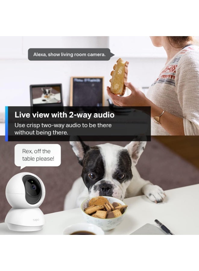 tapo TP-Link Tapo Pan/Tilt 1080p Resolution, 360°Rotational View Security Camera|Motion Tracking |Motion & Baby Crying Detection| 2-Way Audio | Night Vision | Works with Alexa & Google Home (Tapo C200) - Image 4
