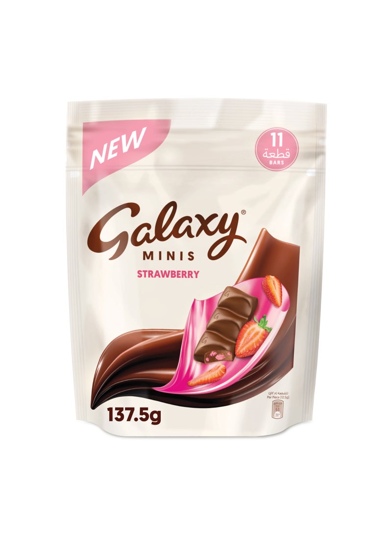 Galaxy Chocolate Minis Strawberry Mini Chocolate Bars 137.5g - Image 1