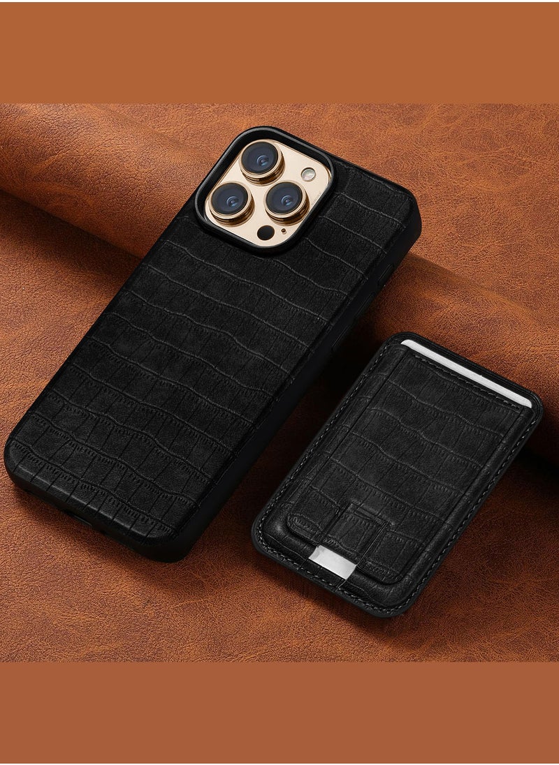 CATANES - iPhone 16 Pro Max Case 2 Pack, Soft Flexible PU Leather, Durable Anti-Scratch Case with Detachable Classic Card Wallet Holder,1 case 1 Screen Protector - Image 1