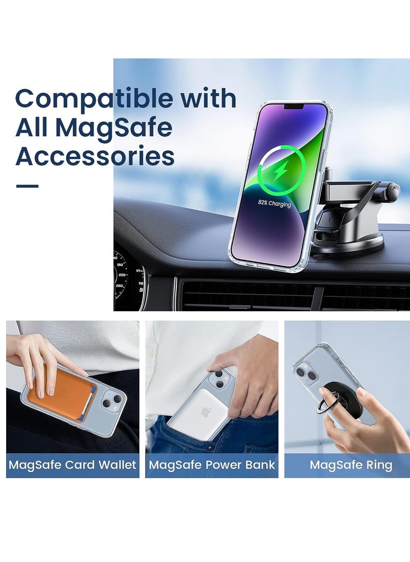 Generic - Clear Case Compatible with iPhone 13, Magnetic Case with Built-in Magnets Compatible with MagSafe, Slim Soft Transparent Heat Resistant Polyurethane Case for iPhone 13 6.1 Inch - Clear - Image 1