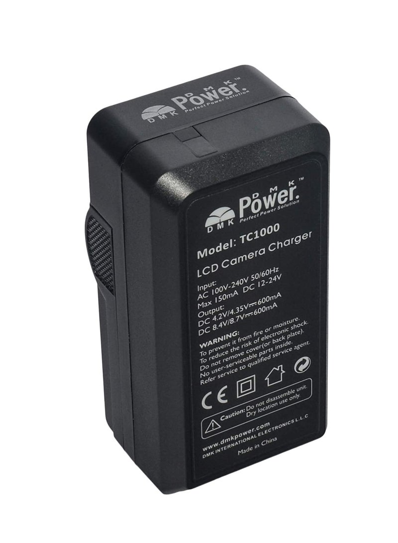 DMK Power شاحن بطارية DMK Power EN-EL10 TC1000 LCD متوافق مع Li-40B 42B بديل لبطارية أوليمبوس لـ li-40B Li-42B EN-EL10 فوجي NP-45 بنتاكس D-li63 وغيرها من الكاميرات - Image 2