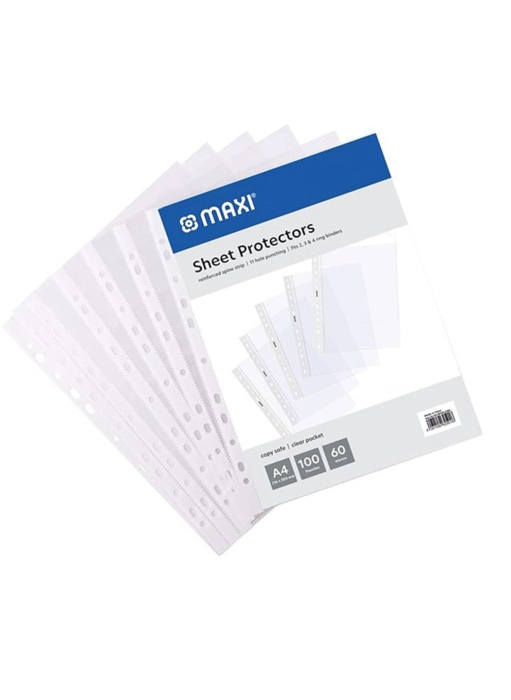 Maxi 100-Pieces Sheet Protector Set Clear  - Image 1