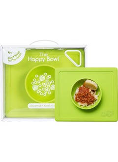 ezpz Happy Bowl 24 Months + 100% Silicone Suction Plates For Babies - Baby Plate - Bowl With Built-In Placemat For Toddlers And Preschoolers - Sage  - Image 1