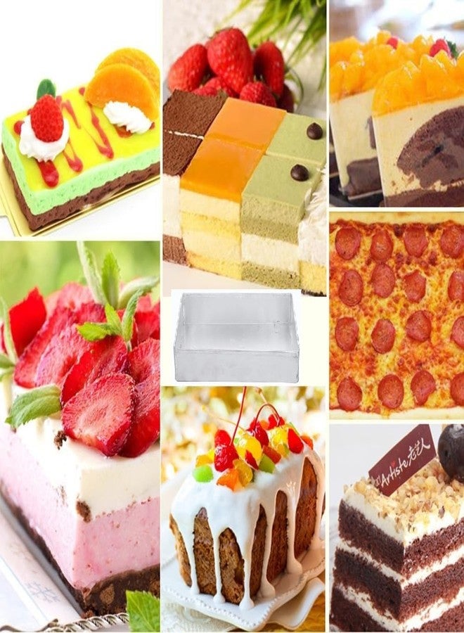 RINKLE TRENDZ Aluminium Rectangle Cake Pan Cake Mould Cake Tin Tray Sweet Tray Baking Tray - 7 X 9 X 2 Inches,Silver - Image 3