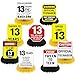 Woosytoo Funny 13th Birthday Decorations 9Pcs 13th Birthday Honeycomb Centerpieces for Teenagers 13 Year Old Party Decor Cheer to 13 Yellow Caution Logos Sign Table Topper Party Supplies - Image 2