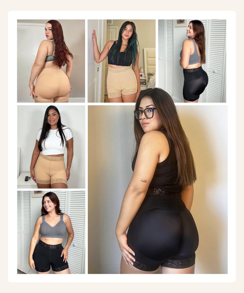 FeelinGirl Plus Size Shaper Shorts Booty Lifting Shapewear for Women Tummy Control Panty Black XXL - Image 5