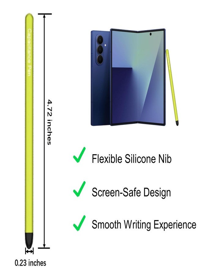 Qenw قلم S Pen لهواتف Galaxy Z Fold 7 / Fold 6 / Fold 5، قلم S Pen لهواتف Z Fold 7، يدعم كلاً من الشاشة الداخلية والخارجية (نحيف - أخضر) - Image 3
