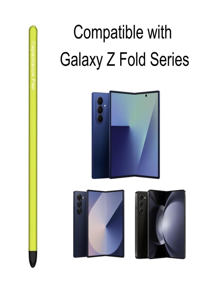 Qenw قلم S Pen لهواتف Galaxy Z Fold 7 / Fold 6 / Fold 5، قلم S Pen لهواتف Z Fold 7، يدعم كلاً من الشاشة الداخلية والخارجية (نحيف - أخضر) - Image 2