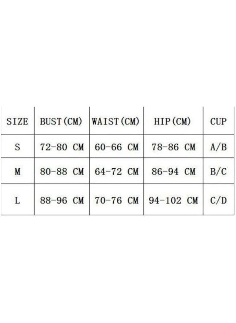 MARGOUN Women Small Size Swimsuit Cross Swimwear Bikinis Set Metal Connected Bathing Suit Bikini Strap Solid Split High Waist Bikini Swimwear Blue / S (Bust 72-80/Waist 60-66/Hip 78-86) - Image 2